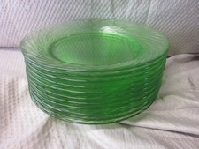 Lot of 11 Pyrex Festiva Spring Green Salad Plates Corelle Corning 7-5/8" Dishes