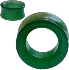 Ear Gauges SoScene Center Hole Jade Organic Stone Ear Plugs Sold in Pairs (22...