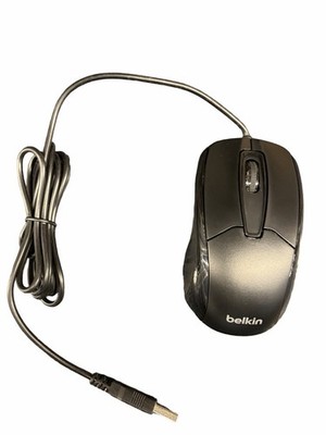 Belkin F5M010qBLK Wired USB Optical Mouse, Scroll Wheel, 3-Button Black