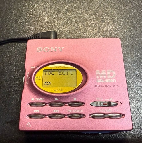 Sony MZ-R91 MiniDisc Recorder – Rare Pink Color, Fully Functional - Picture 3 of 13