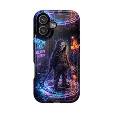 Neon Grim Reaper IPhone Case Impact-Resistant Samsung Galaxy phone Case