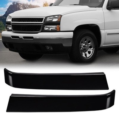 03-07 Chevy Silverado 1500 2500 3500 Grille Trim Set Left Right Pair Black