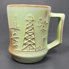 Vintage FRANKOMA Prairie Green Southside Rotary Club of Tulsa Oil Well Mug Cup