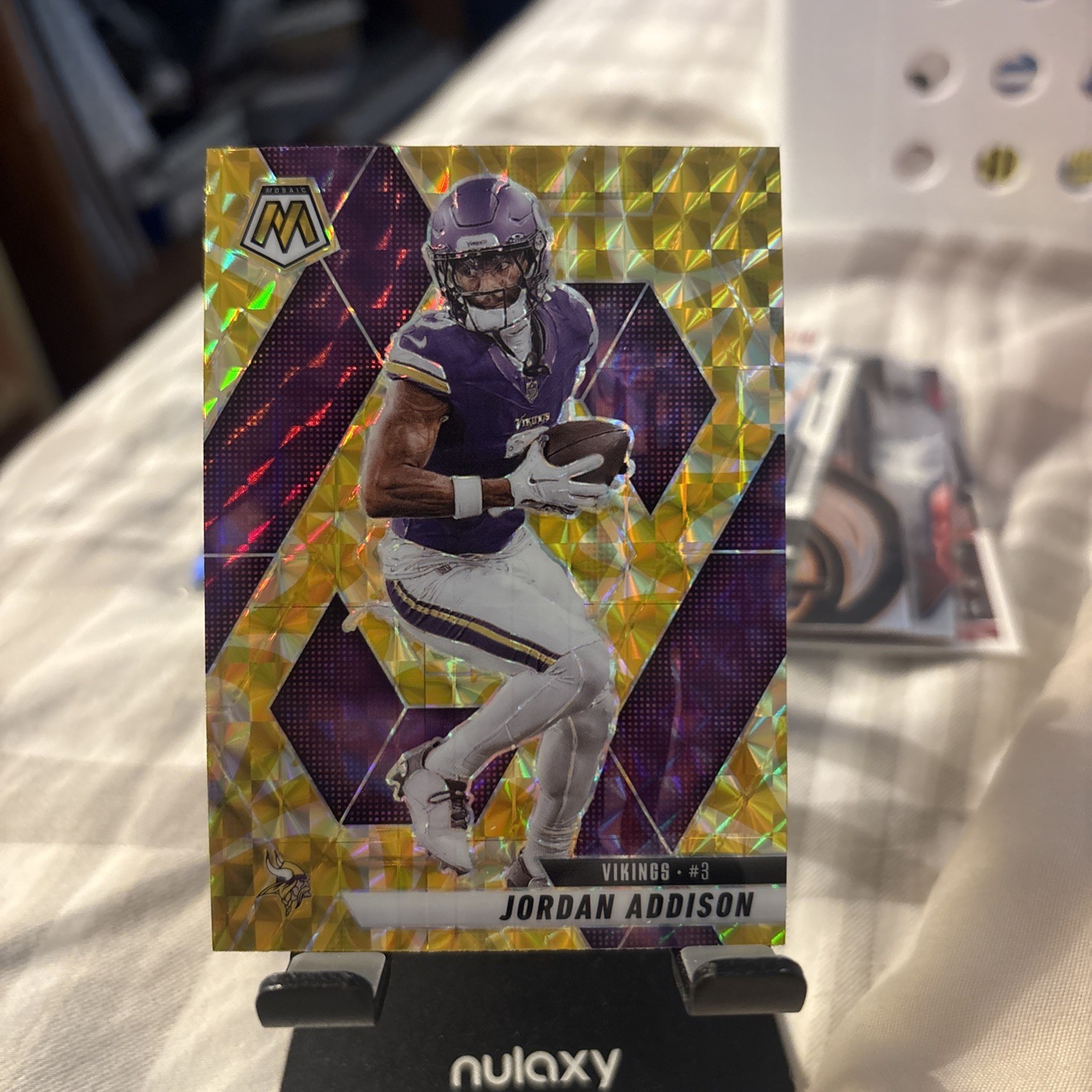 2025 Panini Mosaic - Jordan Addison #88 Reactive Yellow Mosaic Prizm