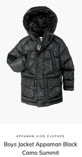Appaman Black Camo Summit Jacket Size 6