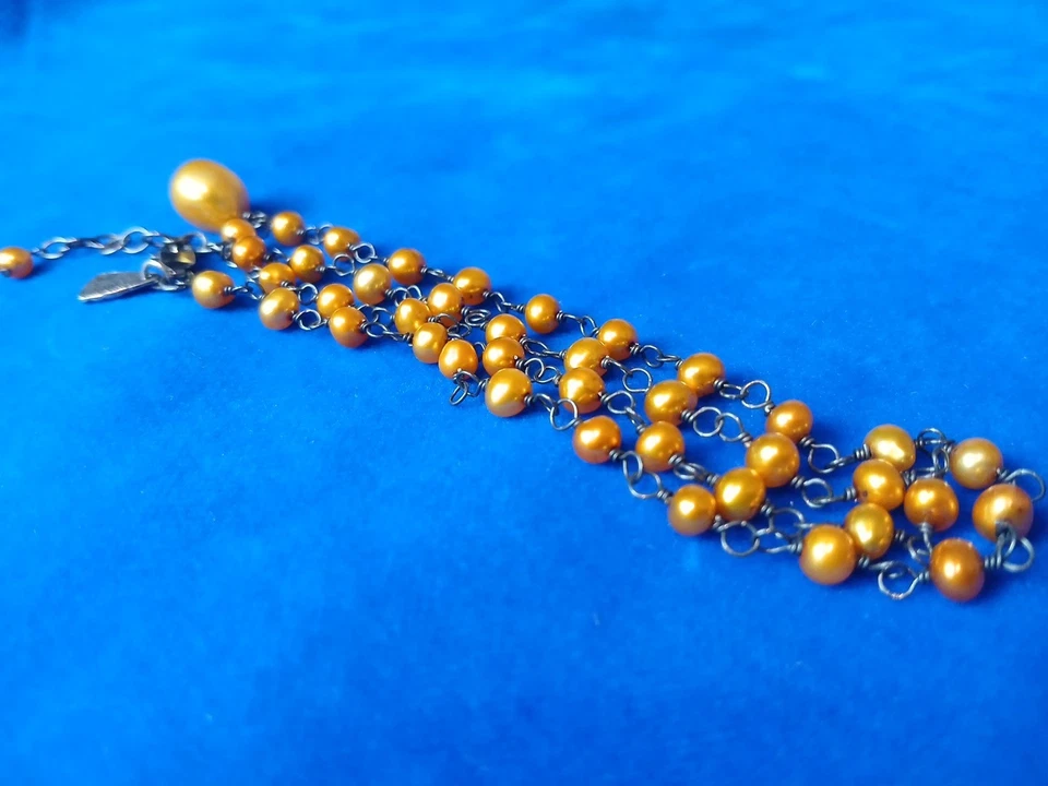 SILPADA Collar Gota Oxidada Perla de Agua Dulce Cobre Plata de Ley 925 Foto 4 de 4