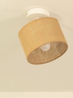 Deckenstrahler Flur Stoff Beige E27 Flexibel L:18 Cm Deckenspot Schlafzimmer