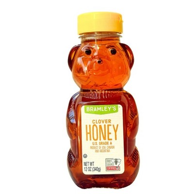 Bramley s Clover Honey Bear Bottle 12 oz (340g) U.S. Grade A Pure Honey