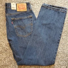 NWT Levi's Men's 505 Regular Fit Straight Leg Jeans 33x30 100% Cotton 