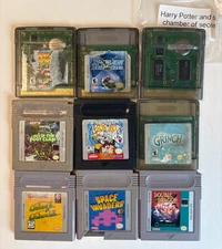 Lot of 9 Nintendo Game Boy Galaga Space Grinch Star Rough Shape Tested & Works!