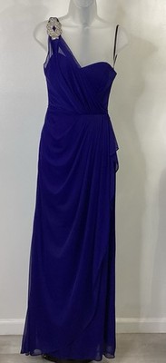 Camille La Vie One Shoulder Blue Dress Size 4