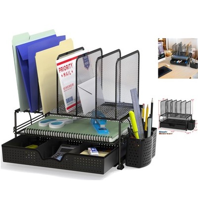 Organize Your Life: Versatile Mesh Desk Organizer with Dynamic Storage Solutions