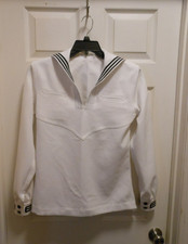 US NAVY LADIES/MEN'S WHITE JUMPER TOP CRACKERJACK SAILOR UNIFORM assorted Sizes