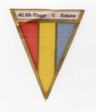 Alva Germany Pennant type Silk Flag 1930s. Andorra