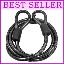 Braided Steel Security Cable, Rust Resistant, 15ft Length