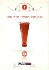 Campari Soda alcohol liquor drink advertising postcard sku139
