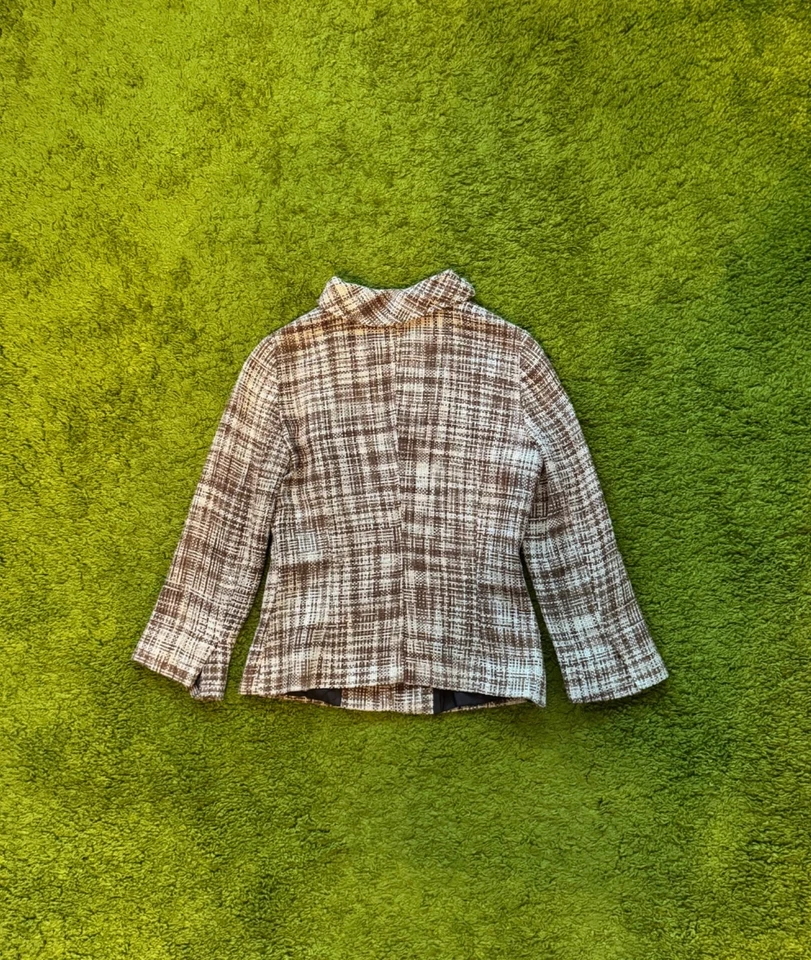 Dolce & Gabbana D & G 2000-х винтажный 100% шелк блейзер куртка коричневый размер 42 - Изображение 3 из 4