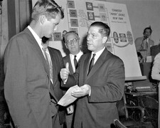 650995 Jimmy Hoffa And Robert Kennedy Union Labor Leader Wall Print Poster