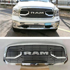 Front Grille For 2013-2018 Dodge Ram 1500 Big Horn Chrome Bumper Grill W/letters