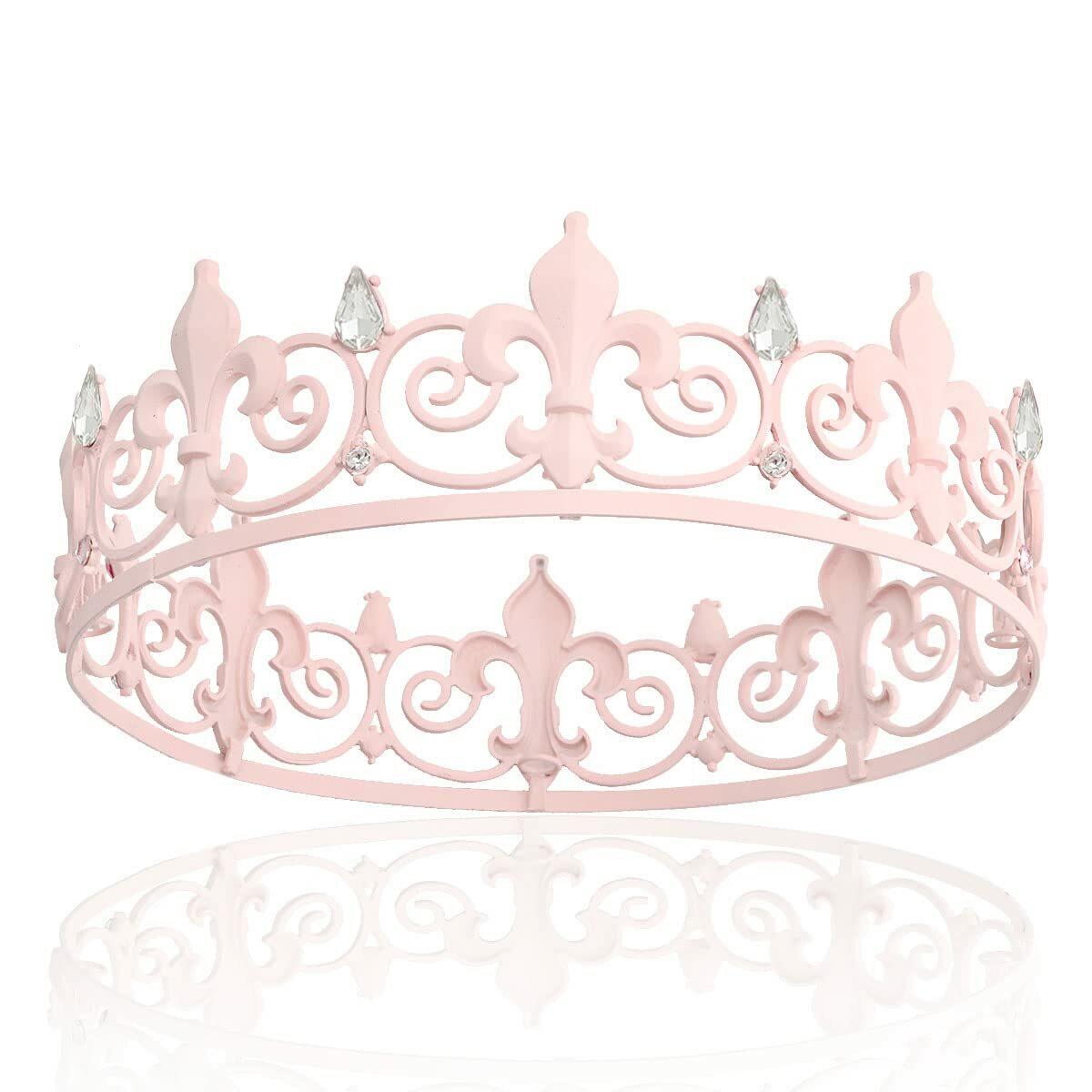 Royal Full King Crown Metal And Tiaras For Cosplay Homecoming Prom Party Amazon.com: YOVECATHOU Royal King Crown Men Metal Prince  main image 2
