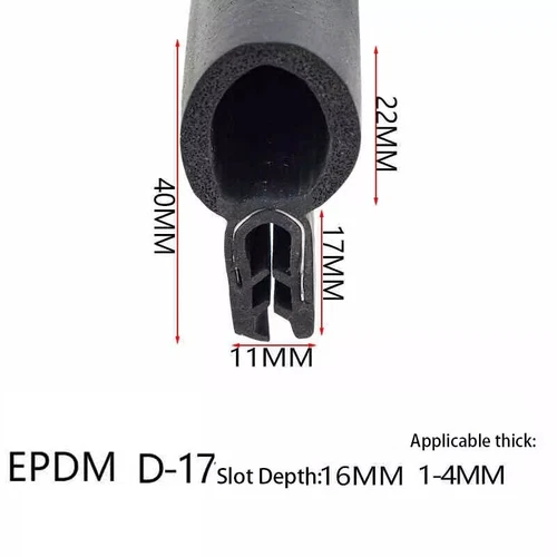 EPDM Rubber U-Shape Edge Trim Sealing Strip Car Door Guard Seal Edging Protector - Picture 59 of 64
