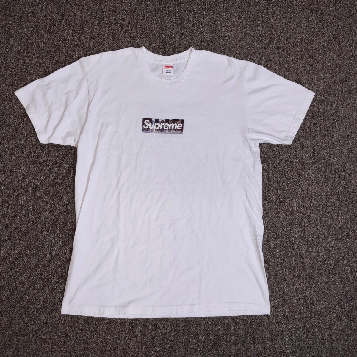 Supreme SS21 Milan Last Supper Box Logo BOGO T Shirt Tee White Black Men's L