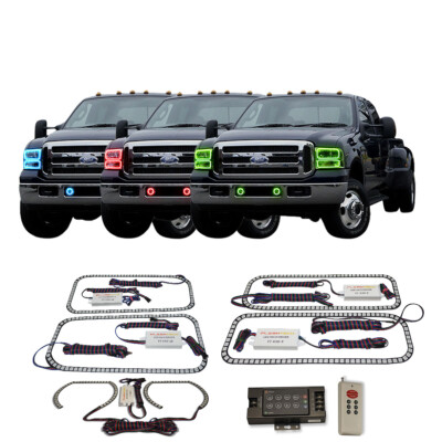 RGB MultiColor RF Headlight & Fog Light Halo kit for Ford F-250 Super Duty 05-07