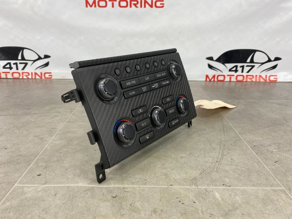 2013 Nissan GTR R35 HVAC Carbon Dash Radio Climate Control Panel GT-R OEM 0649 - Image 2 of 4
