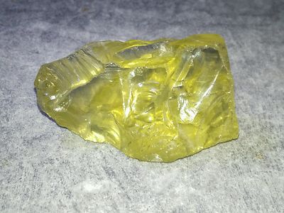 Énorme Topaze Lemon Brute Naturelle De 213 Ct – Brésil, Pierre Transparente Exceptionnelle !