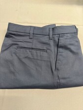 All Uniform Wear Men's Stain Resistant, Flat Front Work Pants, Navy
