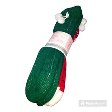 Chunky Knit Slipper Socks Serra Faux Fur inside Size 4-10 2 pair set Holiday