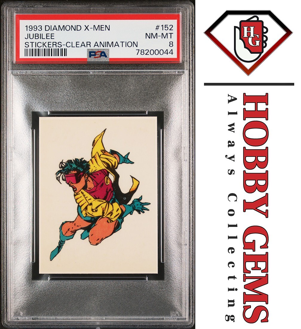 JUBILEE PSA 8 1993 Diamond Marvel X-Men Clear Animation Sticker #152