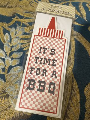 Grilleinladungen/Karten x 10 Paperchase brandneu in Packung mit Umschlägen