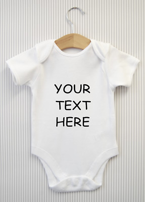 Ihr Text hier personalisiertes Design Ihr eigenes Baby wachsen Body Weste Babygrow Top