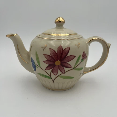 Vintage Shawnee U.S.A. Pottery Floral Tea Pot
