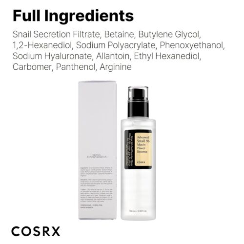 COSRX Snail Mucin 96% Power Repairing Essence 100ml, Hydrating Serum for Face - Picture 7 of 7