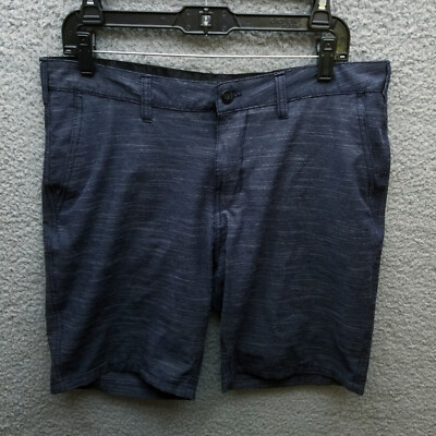 Trunks Men's 32 Multi-Functional Striped Blue Hybrid Shorts 35.75'' 9'' 11''