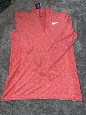 nike coral half zip