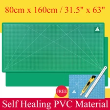 80 x 160cm PVC Cutting Mat Self Healing Printed Grid Lines Knife Board Craft
