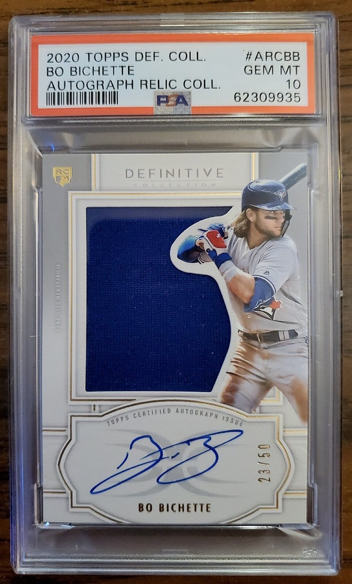 2020 Topps Definitive Bo Bichette AUTO RC /50 PSA 10 GEM MINT