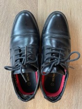 Bruno Marc boy  s black dress Oxford formal shoes size 2 big kids