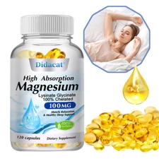High Absorption Magnesium Glycinate 100mg Relaxation Muscle Regular Sleep