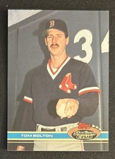 1991 Topps Stadium Club Tom Bolton Baseball Card #588 Red Sox Pitcher VGEX