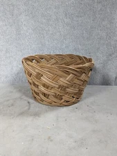 Decorative Wicker Basket Tray Bowl Woven Wicker  4" Tall