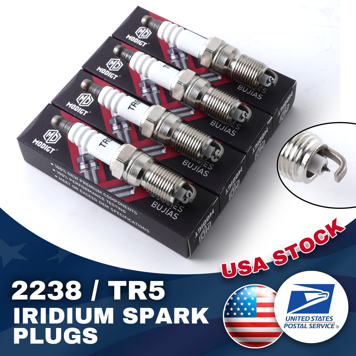 8Pcs Fit For NGK TR5 #2238 Spark Plugs for LS Engines LS1 LQ4 OEM High Quality