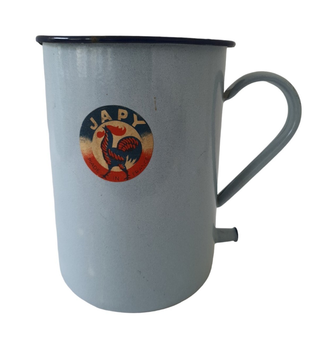 Grand broc de toilette émaillé bleu nageuses – Brocante La Vitrine