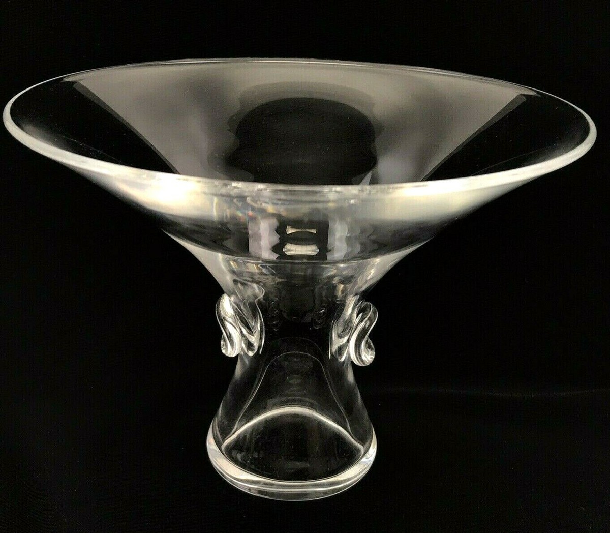 STEUBEN GLASS フラワーベース Signed Steuben Glass Mid Century Modern Clear Art Glass, Crystal 5