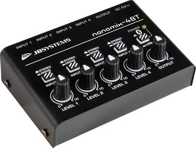 JB-Systems NANOMIX-4BT 4-Kanal Mixer USB Bluetooth Line Stereo-Audio-Interface