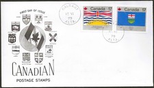 🍁Canada #826/829    PROVINCIAL FLAGS     Fine Used  1979  Special Event Cachet