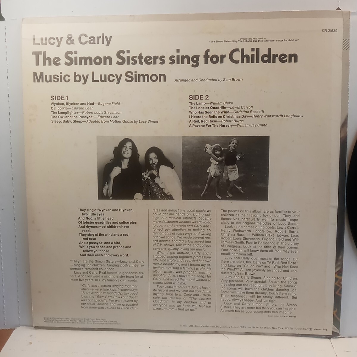 The Simon Sisters – The Simon Sisters Sing For Children EX 1973